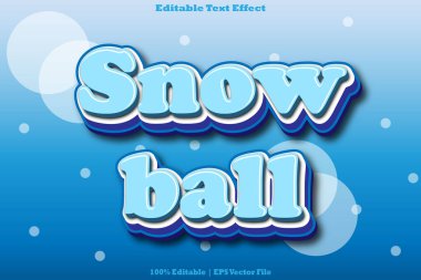 Kartopu Düzenlenebilir Metin Efekti Kabartma Çizgi Film Biçimi