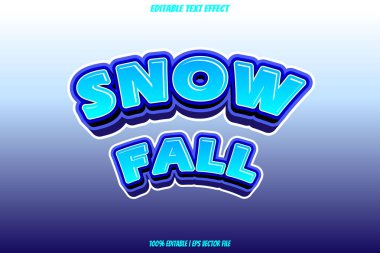Kar yağışı Düzenlenebilir Metin Efekti Kabartma Gradyan Biçimi
