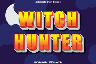 Cadı Avcısı Düzenlenebilir Metin Efekti 3B Kabartma Gradyan Biçimi
