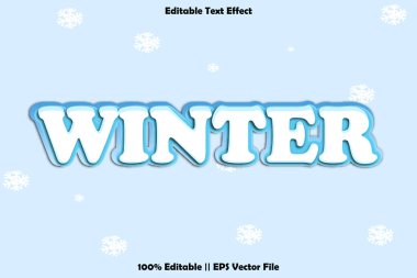 kış _ düzenlenebilir metin efekti kabartma _ çizgi film biçimi