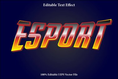 Düzenlenebilir Metin Efekti Esport 3D Kabartma Gradyanı