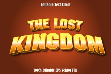 Kayıp Krallık Düzenlenebilir Metin Efekti 3B Lüks Biçimi