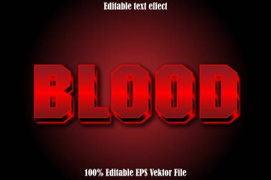 Düzenlenebilir Metin Efekti 3B Kan Gradyan Biçimi