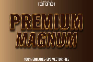 Düzenlenebilir Metin Efekti Premium Magnum 3D Lüks Biçimi