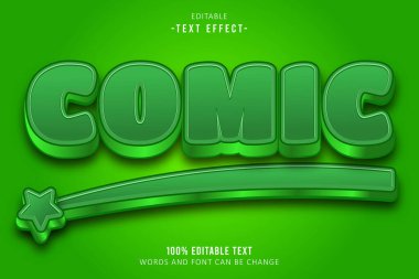 Komik metin efekti 3d kabartma biçimi