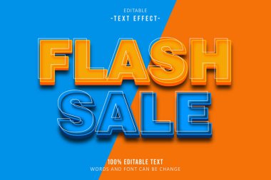 Flash Sale düzenlenebilir metin efekti 3d modern kabartma
