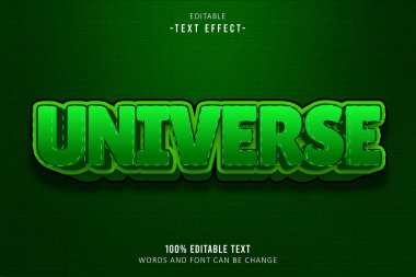 Evren düzenlenebilir metin efekti 3d kabartma neon biçimi