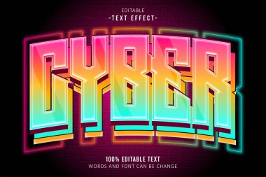 Siber Düzenlenebilir metin efekti 