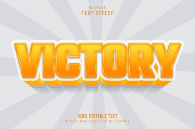Zafer düzenlenebilir metin efekti 3d kabartma biçimi