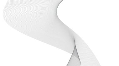 Soyut mavi dalgalı eğri çizgiler, gradyan teknoloji arka planı dokusu. Dijital veri görselleştirme. Teknoloji, iş, bilim konsepti. Pankart, sunum, şablon için kullan.