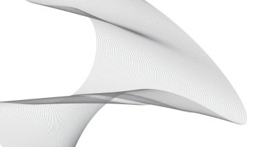 Soyut mavi dalgalı eğri çizgiler, gradyan teknoloji arka planı dokusu. Dijital veri görselleştirme. Teknoloji, iş, bilim konsepti. Pankart, sunum, şablon için kullan.