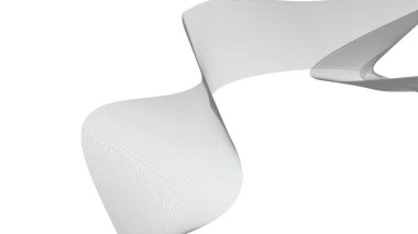 Soyut mavi dalgalı eğri çizgiler, gradyan teknoloji arka planı dokusu. Dijital veri görselleştirme. Teknoloji, iş, bilim konsepti. Pankart, sunum, şablon için kullan.