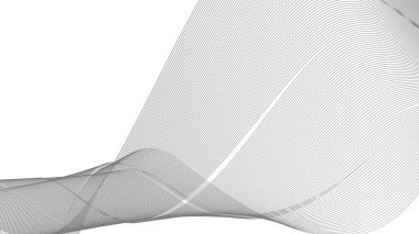 Soyut mavi dalgalı eğri çizgiler, gradyan teknoloji arka planı dokusu. Dijital veri görselleştirme. Teknoloji, iş, bilim konsepti. Pankart, sunum, şablon için kullan.