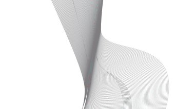 Soyut mavi dalgalı eğri çizgiler, gradyan teknoloji arka planı dokusu. Dijital veri görselleştirme. Teknoloji, iş, bilim konsepti. Pankart, sunum, şablon için kullan.