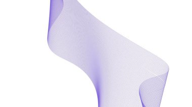 Parlak mavi dalgalı çizgileri olan soyut bir kompozisyon. Mavi dalga çizgileri olan mavi arkaplan. Dalga eğrisi ışık dinamik hareketi çakışıyor. afiş, broşür, web, reklam, poster, kart, kapak.