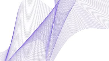 Parlak mavi dalgalı çizgileri olan soyut bir kompozisyon. Mavi dalga çizgileri olan mavi arkaplan. Dalga eğrisi ışık dinamik hareketi çakışıyor. afiş, broşür, web, reklam, poster, kart, kapak.