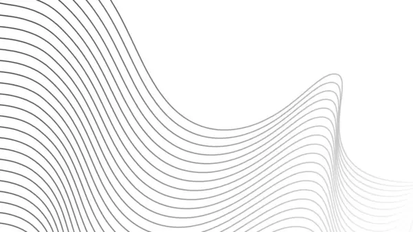 Soyut arkaplan çizgilerinin gri desenlerinin vektör çizimi. Beyaz arka planda soyut dalgalı çizgiler izole edilmiş. Dalga çizgisi sanatı, eğri düz tasarım.