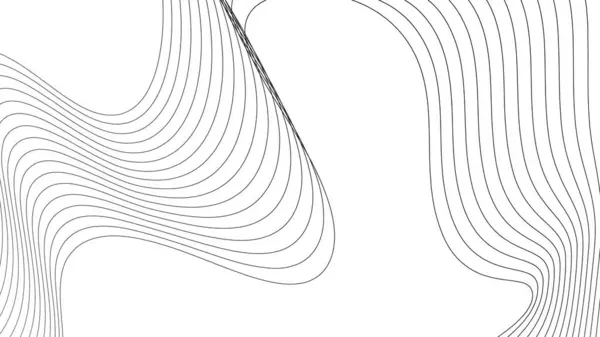 Soyut arkaplan çizgilerinin gri desenlerinin vektör çizimi. Beyaz arka planda soyut dalgalı çizgiler izole edilmiş. Dalga çizgisi sanatı, eğri düz tasarım.