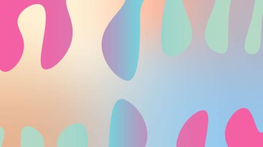 Dalgalı pastel gradyan akış şekli arka plan iniş sayfası. Kapak, poster, el ilanı, sunum, reklam, afiş için modern renk mavi, yeşil ve turuncu karışımı arka plan tasarımları