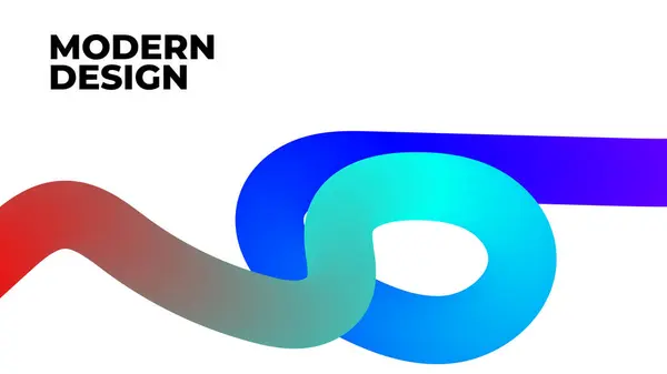 Renkli Gradyan 3d şekilli dalgalı şekil gökkuşağı modern arka plan. Beyaz arkaplanda yaratıcı kapak tasarımı için en küçük biçim.