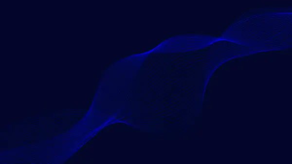 Kopya alanı olan mavi soyut dalga arkaplanı ve Soyut Dalga Çizgisi Parçacık Teknolojisi Arkaplanı