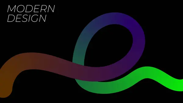 Renkli Gradyan 3d şekilli dalgalı şekil gökkuşağı modern arka plan. Beyaz arkaplan üzerindeki yaratıcı kapak tasarımı için en küçük biçim