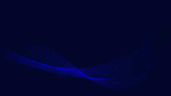 Kopya alanı olan mavi soyut dalga arkaplanı ve Soyut Dalga Çizgisi Parçacık Teknolojisi Arkaplanı