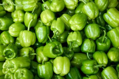 fresh pepper at vegetable market. High quality photo