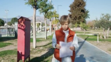 Öğrenci kayıp afişleri asıyor..