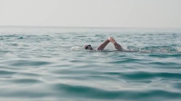 Agosto 2023 Antalya Turchia Allenamento Nuoto Bambini Triatleta Triatleta Bambini — Video Stock