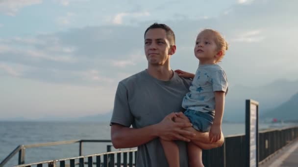 Különleges Ember Kell Ahhoz Hogy Apa Legyél Apák Napja Apa — Stock videók