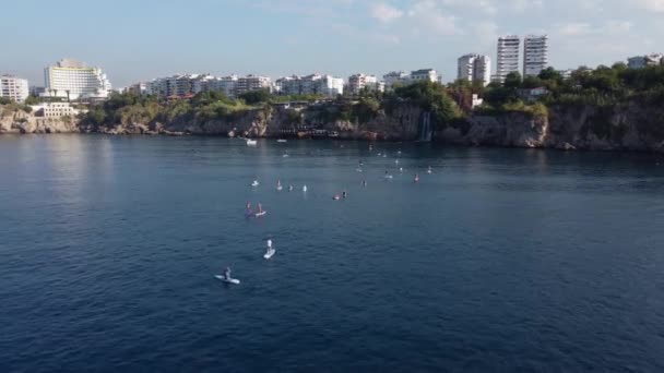 Antalya Türkiye Ekim 2023 Sup Surf Festivali Nehirde Sup Tahtalarında — Stok video