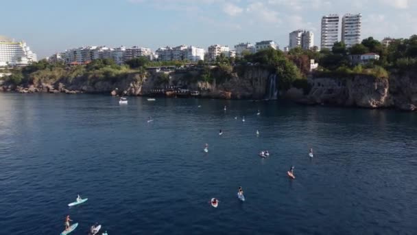 Antalya Turkiye Oktober 2023 Sup Surf Festival Event Groep Mensen — Stockvideo