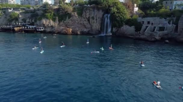Antalya Turkiye Outubro 2023 Sup Surf Festival Event Grupo Pessoas — Vídeo de Stock