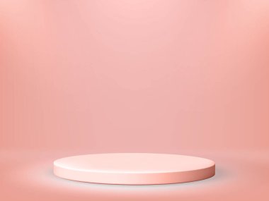 Premium Ürünleri Gösterimi için Lüks 3D Podyum Sahnesi İllüstrasyonu