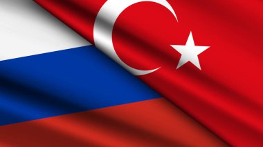 Rusya ve Türkiye 'nin İki Bayraklı Yüksek Kalite geçmişi