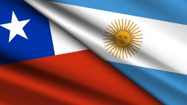 Şili ve Arjantin 'in İki Bayraklı Yüksek Kaliteli Geçmişi