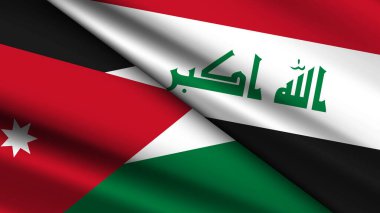 Ürdün ve Irak 'ın İki Bayraklı Yüksek Kalite geçmişi