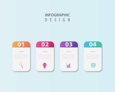 Elementlerin Infographic Tasarım Vektörü İş Pazarlaması için kullanılabilir