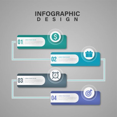 Elementlerin Infographic Tasarım Vektörü İş Pazarlaması için kullanılabilir