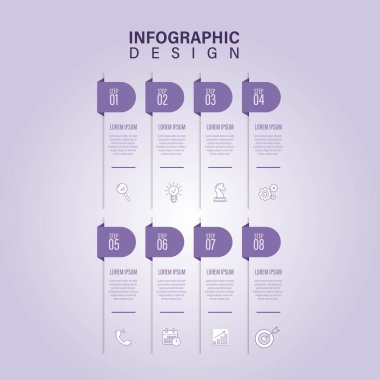 Elementlerin Infographic Tasarım Vektörü İş Pazarlaması için kullanılabilir