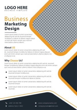 Soyut Geometrik Şekillere sahip Modern İş Broşürü Şablonu