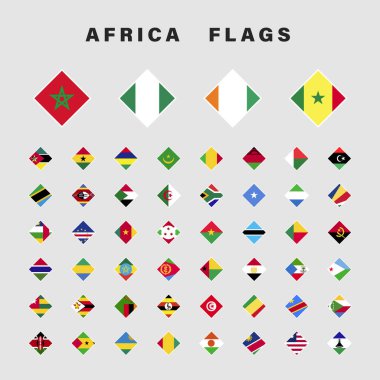 Rombik şekilli Afrika Bayrakları