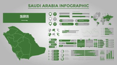 Business Infographic Design with different Business Elements clipart