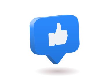 Ayakta Bildirimli 3B Sosyal Medya Kavram Vektörü