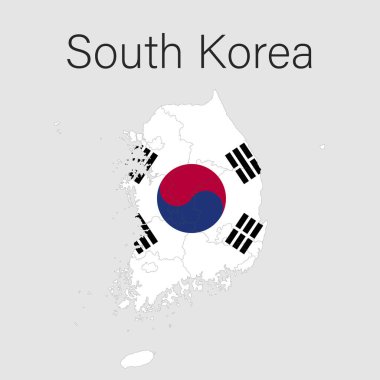 Bölgeler, Eyaletler ve Bayraklı Ulusal Ülke Haritası