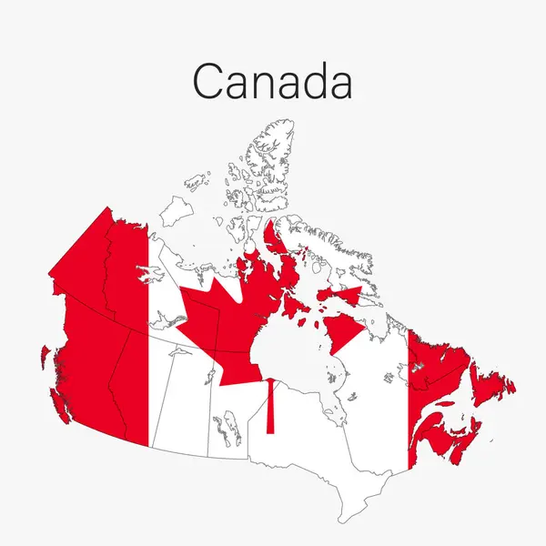 Bölgeler, Eyaletler ve Bayraklı Ulusal Ülke Haritası