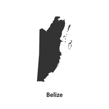 Beyaz Arkaplanda izole edilmiş Yüksek Kaliteli Siluet Haritası