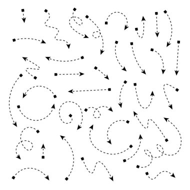 Beyaz arka plan üzerinde izole okları kümesi