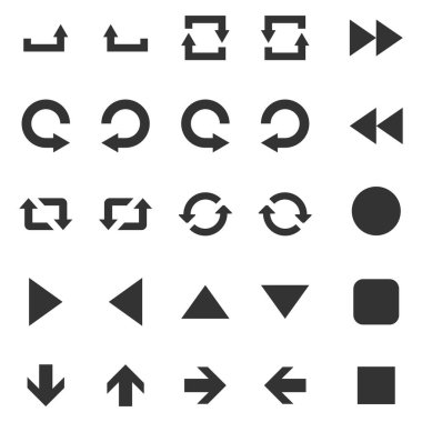 Beyaz arka plan üzerinde izole okları kümesi